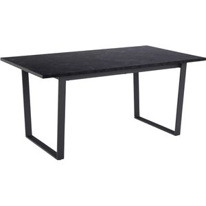 Eettafel Amandax90 - marmer decor/zwart