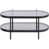 Salontafel Vadodara Glas Grijs 95cm - Giga Living