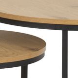 Salontafel Solin set MDF Naturel Ø80cm - Giga Living