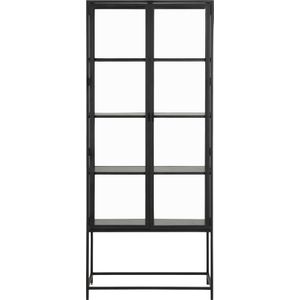 by fonQ  Jaxon Vitrinekast 185,6 x 77 cm - Zwart