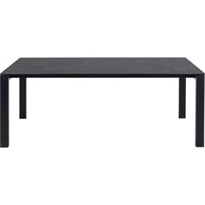 Eettafel Brentford 200x90 cm - keramiek/ zwart