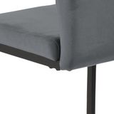AC Design Furniture Ursula eetkamerstoelen, set van 2, donkergrijs, 100 x 43 x 58 cm