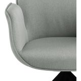 AC Design Furniture Aurelia eetkamerstoel met armleuning, lichtgrijs, H: 91 x B: 60,5 x D: 58,5 cm