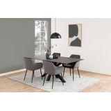 Eettafel Hennie 160x90 Keramiek - Zwart