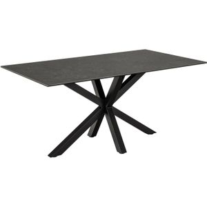 Eettafel Hennie 160x90 Keramiek - Zwart