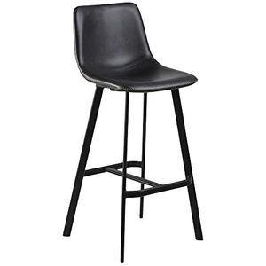 AC Design Furniture Ofelia barkruk, H: 103 x B: 46,5 x D: 50 cm, zwart, PU/staal, 1 st.