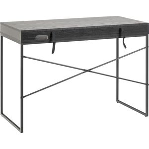 Bureau zwart essen met lade 110 cm