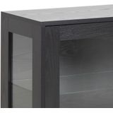 Andy dressoir met 3 glazen deuren zwart.