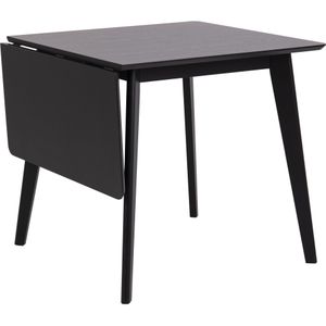 by fonQ basic Crow Eettafel Inklapbaar - 120 x 80 cm - Zwart