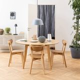 Eettafel Levi MDF Naturel Ø140cm - Giga Living - Hout/MDF