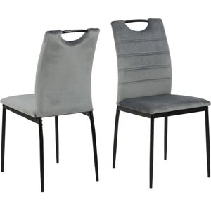 AC Design Furniture Drew eetkamerstoel, donkergrijs, H: 91,5 x B: 43,5 x D: 53,5 cm