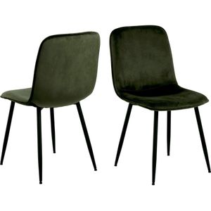 AC Design Furniture Dagmar eetkamerstoel olijfgroen H 86,5 x B 46 x D 56 cm