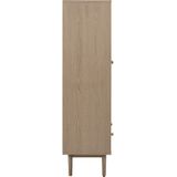 ACTONA GROUP Vitrine »Aston«, Schrank, 2 Glastüren, 2 Einlegeböden, 1 Schublade, Eiche Furnier