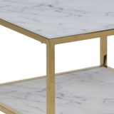 AC Design Furniture Antje nachtkastje, glas, wit, H: 50,5 x B: 45 x D: 40 cm