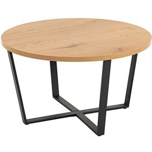 Salontafel Liam Mat Eiken Melamine Ø77cm - Giga Living