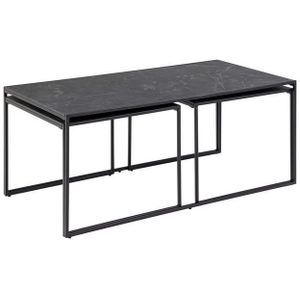 Giga Living - Sophie - Salontafel Set - Zwart - MDF - 3 Stuks