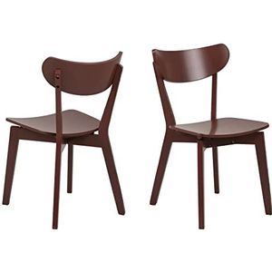 AC Design Furniture Roxanne eetkamerstoelen set van 2, H: 79,5 x B: 45 x D: 55 cm, terracotta, hout, 2 stuks.