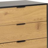 Dressoir Bronx MDF Zwart 160cm - Giga Living