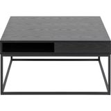 Salontafel Jacobus MDF Zwart 80cm - Giga Living - Metaal/MDF