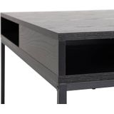 AC Design Furniture Wilbur tafel, zwart essen, H: 40 x B: 80 x D: 80 cm
