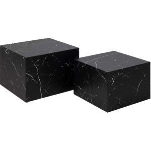 Giga Living - Lima - Salontafel Set Van 2 - Zwart - MDF
