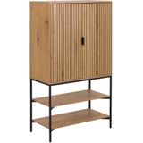 Wandkast Juna Naturel Metaal - Giga Living - Metaal/MDF - 140x80cm