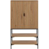 Wandkast Juna Naturel Metaal - Giga Living - Metaal/MDF - 140x80cm