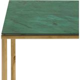 AC Design Furniture Antje Bijzettafel, gehard glas, groen, H: 42 x B: 50 x D: 50 cm