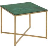 AC Design Furniture Antje Bijzettafel, gehard glas, groen, H: 42 x B: 50 x D: 50 cm