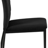 AC Design Furniture Drew fluwelen eetkamerstoelen, set van 4 stuks, zwarte stof en zwarte metalen poten, functioneel design, comfortabele eetkamerset, accentstoel voor hal, thuiskantoor