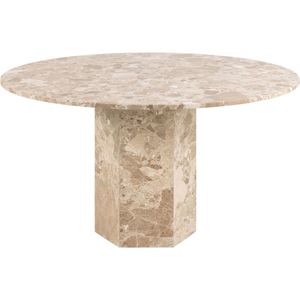 Giga Living - Rovan - Eettafel - Bruin - Marmer - Ø130x75cm