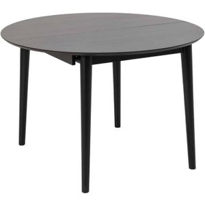 Bendt Uitschuifbare Ronde Eettafel 'Montreux' Eiken 115-154 x 115cm, kleur zwart