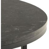 Spiro Couchtisch Ø80cm Marmor schwarz.