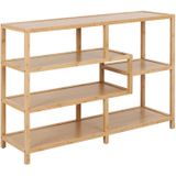 Boekenkast Naturel - Bamboe - 114x35x78,6cm - Boekenkast Moos - Giga Living