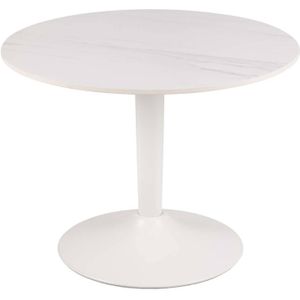 Hioshop Mitol salontafel Ø60cm keramiek wit.