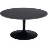 ronde salontafel keramiek zwart 90 cm