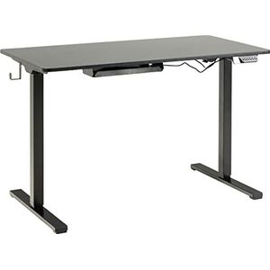 AC Design Furniture Cajsa In hoogte verstelbaar bureau met elektrische verstelling, 4 voorinstellingen, USB-C, elektrische bureautafel in zwart, meubel, B: 120 x H: 73 x D: 60 cm