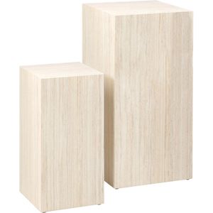 Zuil Lima Set van 2 Beige MDF - Giga Living