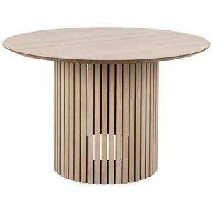 Giga Living - Klevik - Eettafel - Wit - Eikenfineer - Ø120cm