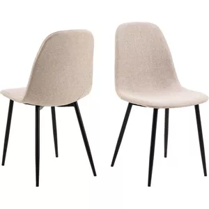 WOLTU Eetkamerstoelen set van 2, keukenstoel, keukenkruk, gemaakt van hout en metaal, industriële stijl, rustiek bruin zwart, BH370hov-2