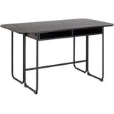 Eettafel Darrel Zwart 40/80x140x77cm MDF - Giga Living - MDF