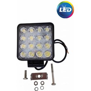 Werklamp aanhanger 12-36V 16x3W LEDS incl. montageset