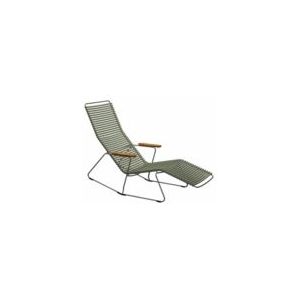 Houe - Click Sunrocker - Loungestoel - Olive Green - Plastic Lamellen