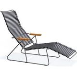 Ligbed Houe Click Sunlounger Black