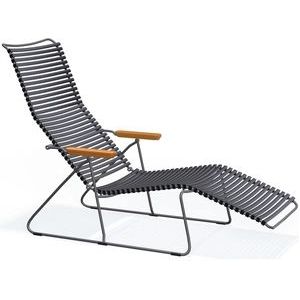 Ligbed Houe Click Sunlounger Black