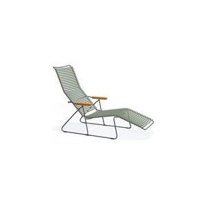 Ligbed Houe Click Sunlounger Olive Green