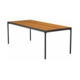 Houe Four tuintafel 210x90 bamboe, zwart onderstel