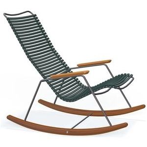 Houe - Click - Loungestoel - Pine Green - Metaal - Bamboe Armleuningen