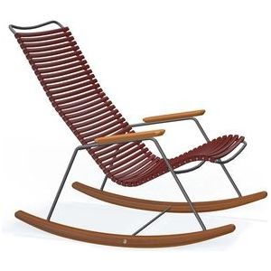 Houe - Click - Loungestoel - Paprika - Kunststof - Bamboe Armleuningen
