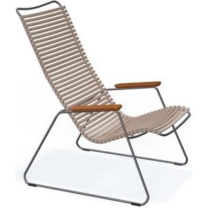 Houe - Click Lounge Chair - Sand - Kunststof - Bamboe Armleuningen